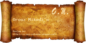 Orosz Mikeás névjegykártya